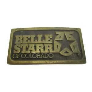 Belle Starr of Colorado Belt Buckle Anacortes Brass Works Belle Starr Outlaw